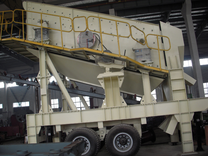 移動(dòng)式篩石子設(shè)備，篩沙機(jī)