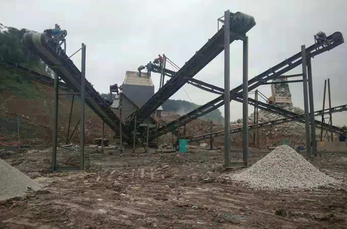 生產(chǎn)石子的客戶現(xiàn)場