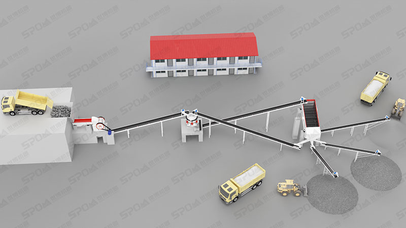 圓錐破碎機在生產(chǎn)線中的位置 圓錐破碎機在生產(chǎn)線中的位置