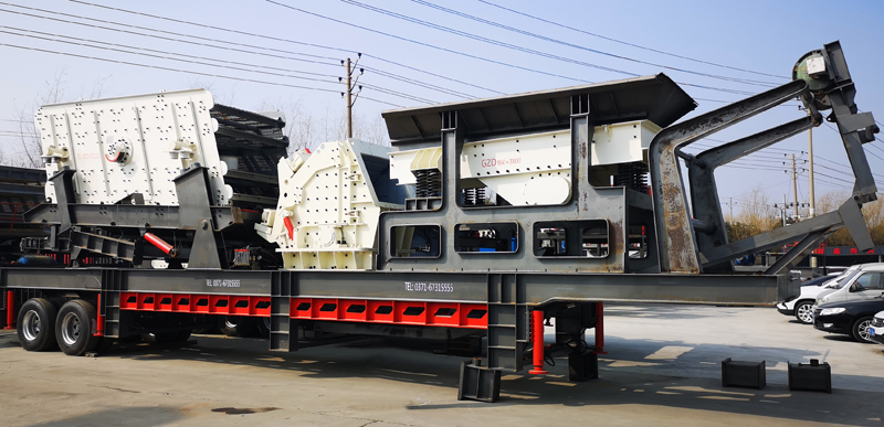 多機組合破碎站同時搭載振動篩和給料機以及破碎機 多機組合破碎站同時搭載振動篩和給料機以及破碎機