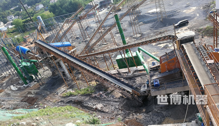 帶收塵器的石料生產(chǎn)線 帶收塵器的石料生產(chǎn)線