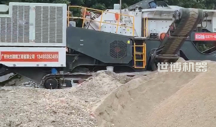 履帶式破碎站粉碎建筑垃圾制砂 履帶式破碎站粉碎建筑垃圾制砂