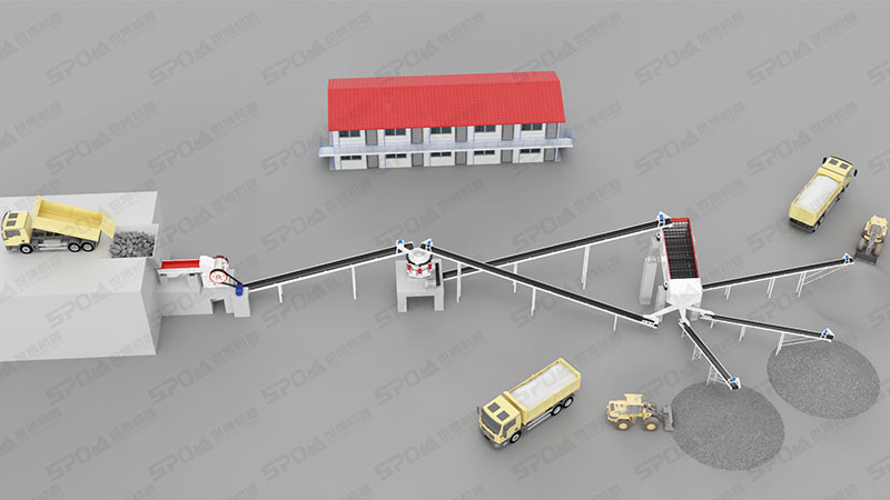 固定式石料破碎廠生產(chǎn)工藝 固定式石料破碎廠生產(chǎn)工藝