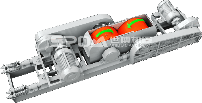 雙輥式破碎機的結(jié)構(gòu)圖。