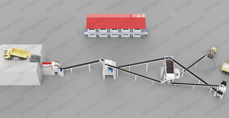 三級(jí)破碎生產(chǎn)線流程 三級(jí)破碎生產(chǎn)線流程