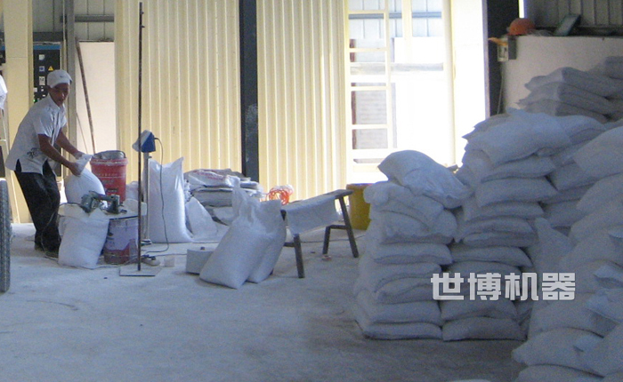 石子磨成石粉后的成品 石子磨成石粉后的成品