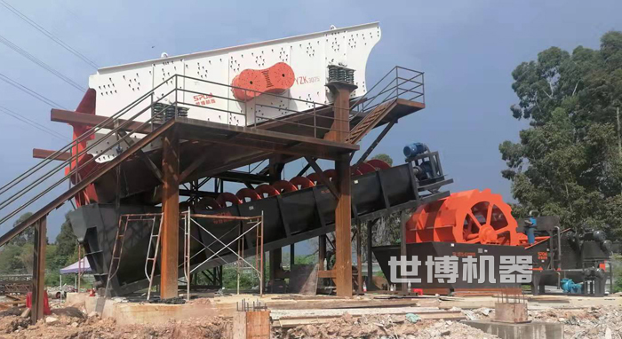 洗砂機(jī)安裝現(xiàn)場 洗砂機(jī)安裝現(xiàn)場