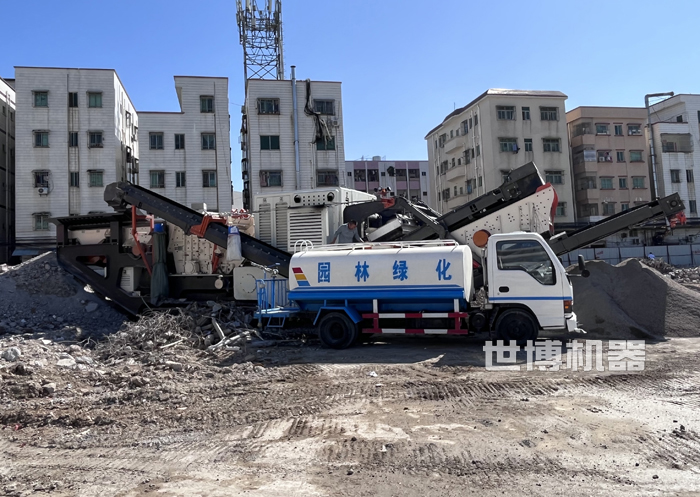 廣州客戶使用世博機器破碎站破碎建筑垃圾 廣州客戶使用世博機器破碎站破碎建筑垃圾