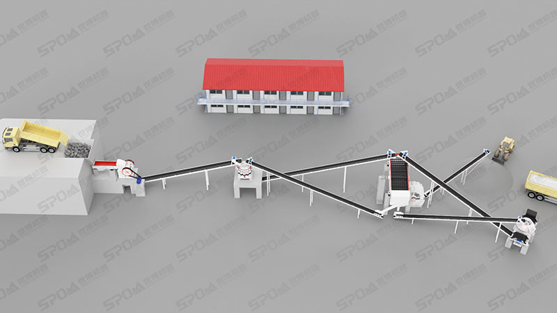 石料破碎生產線三段二閉路設計圖 石料破碎生產線三段二閉路設計圖