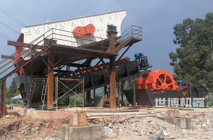 XL1120洗砂機(jī)安裝現(xiàn)場 XL1120洗砂機(jī)安裝現(xiàn)場