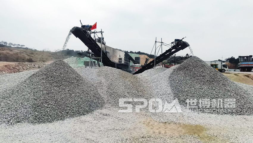 建筑用石子生產(chǎn)線現(xiàn)場(chǎng) 建筑用石子生產(chǎn)線現(xiàn)場(chǎng)