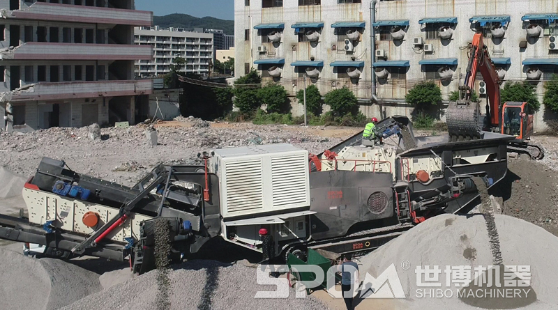 自走式建筑垃圾破碎處理破碎站 自走式建筑垃圾破碎處理破碎站