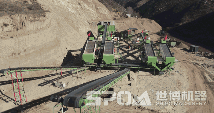 制砂生產(chǎn)線現(xiàn)場(chǎng)圖